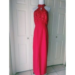 Vintage Red Long dress size Large Great condition